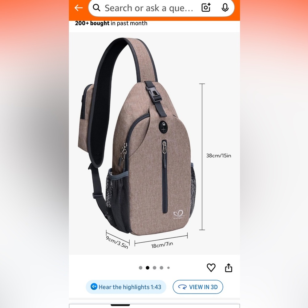 Crossbody Sling Backpack - Picture 2 of 11